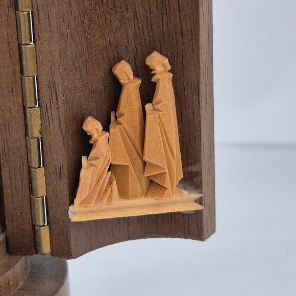 Vintage Lang Oberammergau Passion Hand-Carved Wood Creche Nativity Germany - Picture 7 of 16